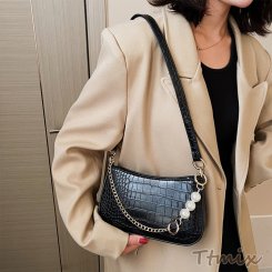 PU ワニ柄 ショルダーバッグ レディース 斜めがけ 大人 人気 シンプル 斜め掛けバッグ オシャレ ミニショルダーバッグ クラシック バッグ（1ヶ）