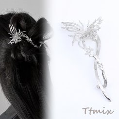 バナナクリップ ヘアピン メタルヘアクリップ 蝶 57×135mm（1ヶ）
